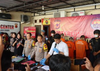 Tim Sat Reskrim Narkoba Polres Ciamis Ringkus Tersangka Penyalahgunaan Narkotika Jenis Ganja wilayah Sindangkasih