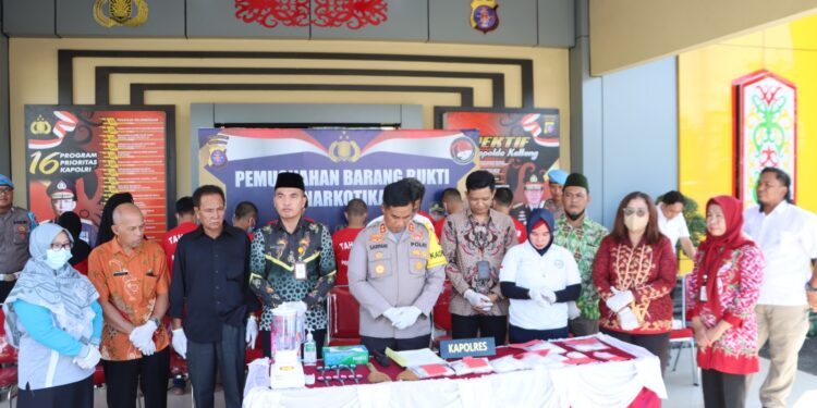  Polres Kotim: Musnahkan Barang Bukti Narkoba Jenis Sabu dan Butiran Karisoprodol