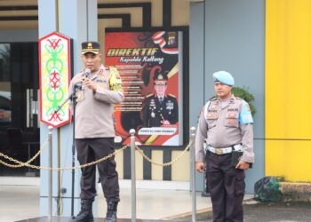 Kapolres Kotim Pimpinan Apel Kesiapan Pengamanan Tahapan Kampanye