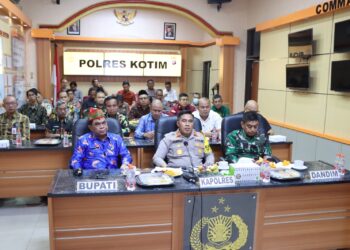 Polres Kotim Hadiri Rapat Koordinasi Satgas Penanganan Konflik Via Zoom Metting
