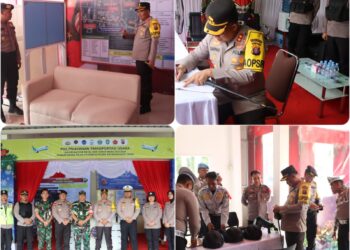 Kapolres Kotim Mengecek Langsung Posko Pengamanan Natal dan Tahun Baru 2024