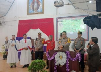 Pastikan Aman, Kapolres Padang Lawas Cek PAM Ibadah Natal di Beberapa Tempat Ibadah