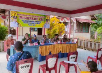 Bhabinkamtibmas ikuti Kegiatan Musrenbangkel di Kuala Kuayan