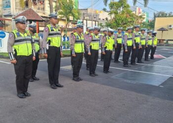 Bentuk Kesiapan Untuk Mengawali Tugas , Satlantas Polres Kotim Melaksanakan Apel Pagi