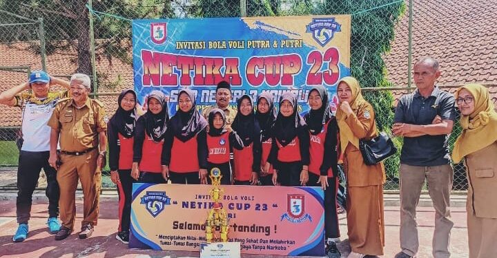 SD Negeri 1 Winduraja Raih Juara 1 Event Turnamen Bola Voli Putri Netika Cup 2023 kecamatan Kawali