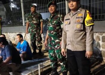 Ops Mantap Brata, Tiga Pilar Wilkum Polsek Ciamis Patroli Gabungan ke Pusat Keramaian