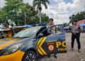 Cegah Aksi Kriminalitas, Personel Sat Samapta Polres Ciamis Giat Himbauan Kamtibmas di Pasar Ciamis