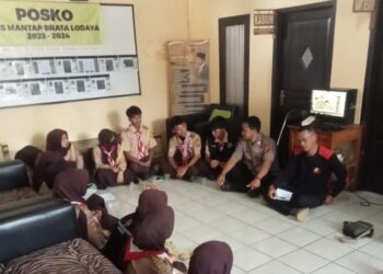 Polsek Panjalu Polres Ciamis Binluh ke Anggota Saka Bhayangkara di Mapolsek Panjalu