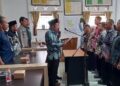 Polsek Cimaragas Polres Ciamis Monitoring Pelantikan KPPS Desa Jelegong