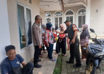 Polsek Sukadana Polres Ciamis Monitoring Giat Imunisasi Balita di Desa Sukadana