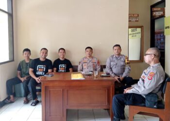 Polsek Sukadana Polres Ciamis Koorkom Bersama TDA Entrepreneur Comunity Ciamis Wujudkan Pemilu Damai 2024