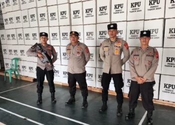 Polres Ciamis Giat Pengamanan Penjagaan Gudang KPU Kabupaten Ciamis