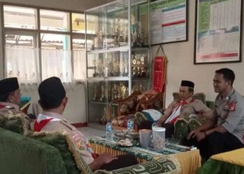 Polsek Panjalu Polres Ciamis Koorkom ke Guru SDN 5 Panjalu