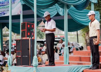 Upacara HAB Ke- 78 Kementrian Agama Ciamis digelar Area Parkir maka Rd.Adipati Arya Kusumahdiningrat