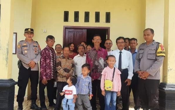 Cipta Kondisi, Polsek Lakbok Polres Ciamis Giat PAM Kebaktian di Gereja Pantekosta Desa Sidaharja