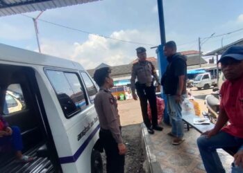 Ops Mantap Brata, Sat Samapta Polres Ciamis Patroli ke Terminal Sindangkasih Beri Imbauan Antisipasi Premanisme