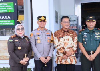 Kapolres Ciamis Ikut Sambut Kunjungan Kajati Jabar di Ciamis