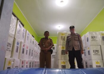 Ops Mantap Brata Lodaya, Polsek Sukadana Siagakan Anggota Pengamanan di Gudang Logistik PPK