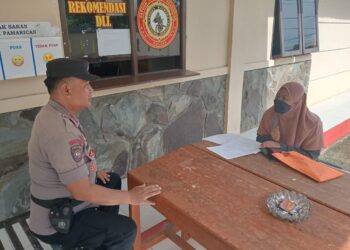 Ops Mantap Brata, Polsek Pamarican Polres Ciamis Silaturahmi Bareng Warga di Mapolsek
