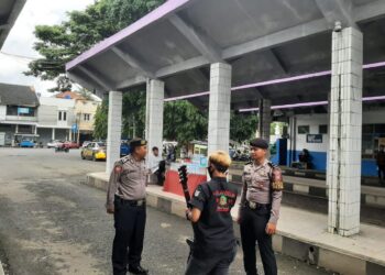 Antisipasi Kejahatan, Sat Samapta Polres Ciamis Giat Pemantauan dengan Sasaran Premanisme di Terminal Ciamis