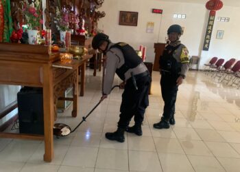Sterilisasi Vihara, Polres Sukabumi Kota Pastikan Perayaan Tahun Baru Imlek Kondusif