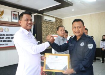 Wujudkan Lapas Bersinar, BNNK Sukabumi Gelar Penandatanganan Fakta Integritas