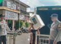 Polres Ciamis Pengamanan Distribusi Logistik Pemilu Tingkat PPK ke Tingkat PPS di Imbanagara
