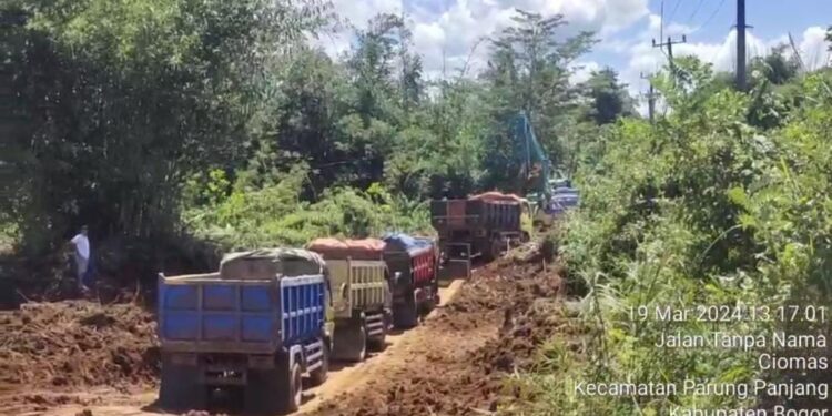 Diduga APH Tutup Mata, Galian C Ilegal di Tenjo Bogor Masih Bebas Beroperasi