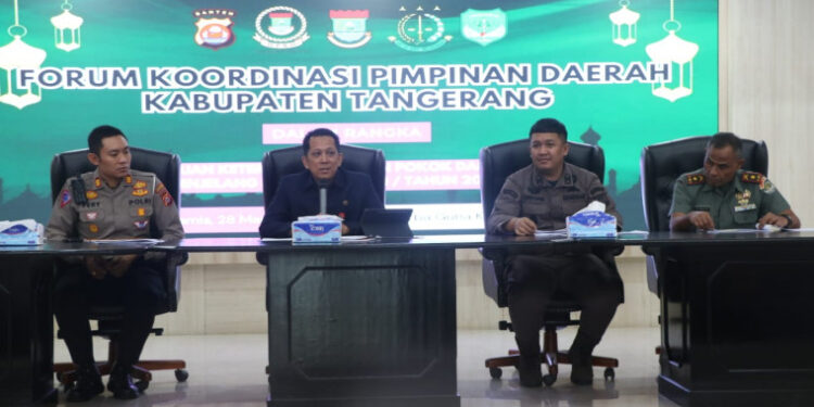 Pj Bupati Tangerang Andi Ony Pimpin Rakor Forkopimda Jelang Idul Fitri