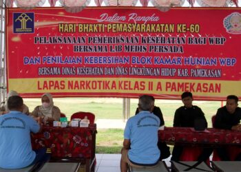 Hari Bakti Pemasyarakatan Ke 60, Lapsustik Pamekasan Gelar Pelayanan Kesehatan Pada Warga Binaan