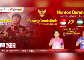 Ramaikan, Pemkab Tangerang Gelar Nobar Semifinal Piala Asia U-23 Indonesia vs Uzbekistan di Alun-Alun Tigaraksa SDM