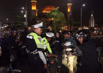 Polres Sukabumi Kota Tertibkan Puluhan Unit Sepeda Motor Berknalpot Brong