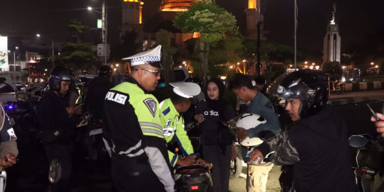 Polres Sukabumi Kota Tertibkan Puluhan Unit Sepeda Motor Berknalpot Brong