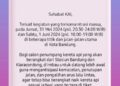 Jelang Pertandingan Final dan Penyambutan Tim Persib Bandung, KAI Daop 2 Imbau Penumpang Kereta Api Datang Lebih Awal ke Stasiun