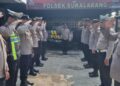 Serah Terima Piket Penjagaan dan Fungsi Anggota Polsek Sukalarang