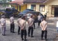 Apel Pagi dan pengecekan kelengkapan personil polsek kadudampit sebagai bentuk kedisiplinan dan kesiapsiagaan Polsek Kadudampit