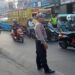 Antisipasi Kemacetan Pagi, Unit Lantas Polsek Sukalarang Laksanakan Gatur Lalin Saat Jam Masuk Karyawan
