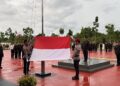 Upacara Peringatan Hari Lahir Pancasila di Polres Bintan Diguyur Hujan Tetap Dilaksanakan dengan Hikmat