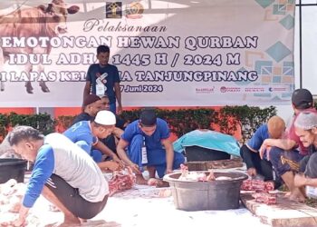 Lapas Kelas II A Tanjungpinang Qurban 2 Ekor Sapi dan 5 Ekor Kambing