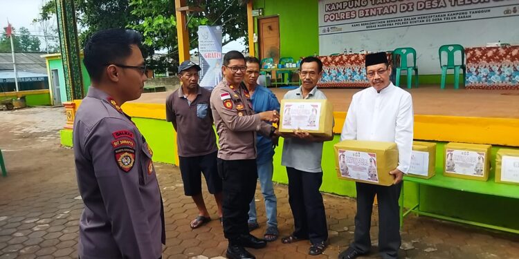 Bakti Kesehatan dan Bakti Sosial Polres Bintan Dalam Rangka Hari Bhayangkara ke-78, di Kampung Tangguh Bebas Narkoba