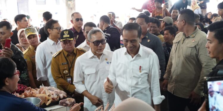 Presiden Repuplik Indonesia Joko Widodo Kunjungi Pasar PPM dan Desa Bapeang Sampit