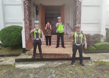 Minggu kasih. Wujudkan kenyamanan Kebaktian Gereja Sidang Kristus Polsek Baros tingkatkan Pengamanan