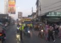 Antisipasi Kemacetan Pagi, Unit Lantas Polsek Sukalarang Laksanakan Gatur Lalin Saat Jam Masuk Karyawan