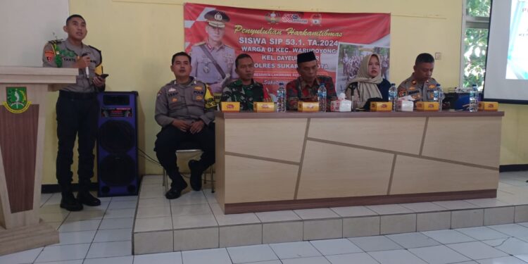 Bhabinkamtibmas Polsek Warudoyong Dampingi Siswa SIP 53 Dalam Rangka Penyuluhan Harkamtibmas