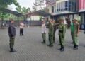 Semangat dan Antusias, Polsek Baros Tingkatkan Penyuluhan dan Bimbingan Kemampuan Anggota Linmas