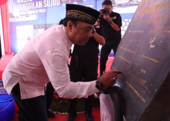 Sespim Lemdiklat Polri Letakan Batu Pertama Bangun Masjid, Didesain Ridwan Kamil