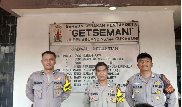 Polisi Rutin Ciptakan Keamanan,  Pam Gereja Setiap Hari Minggu