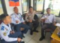 Sebar pesan kamtibmas polsek baros sambang staf kemenhub terminal antisipasi Gangguan Kamtibmas