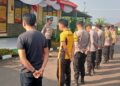 Polsek Citamiang Gelar Apel Pagi Sebagai Bentuk Kedisiplinan.