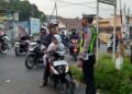 Unit lantas Polsek Warudoyong Polres Sukabumi Kota laksanakan Dikmas Lantas